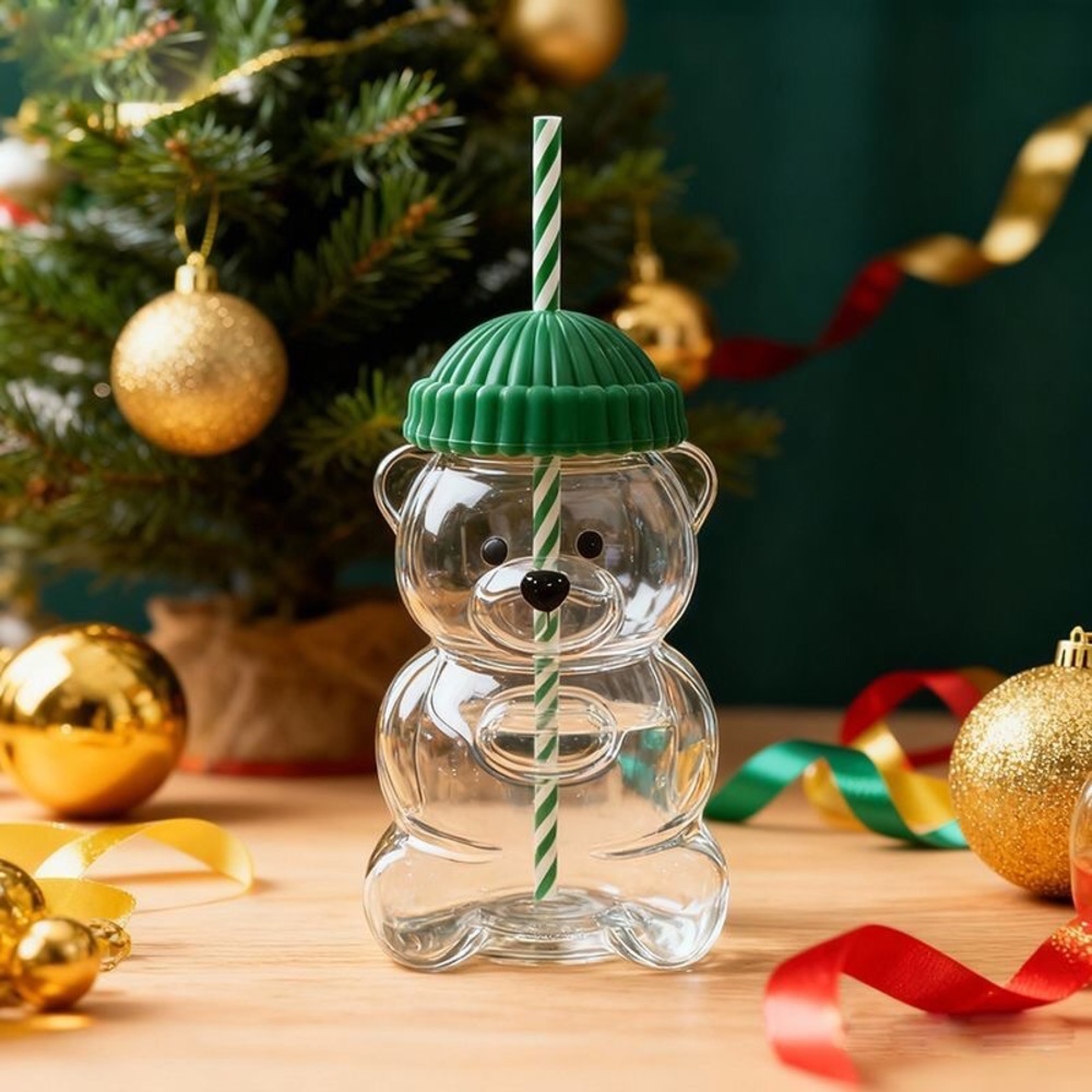 barista Bear Shaped Glass cup